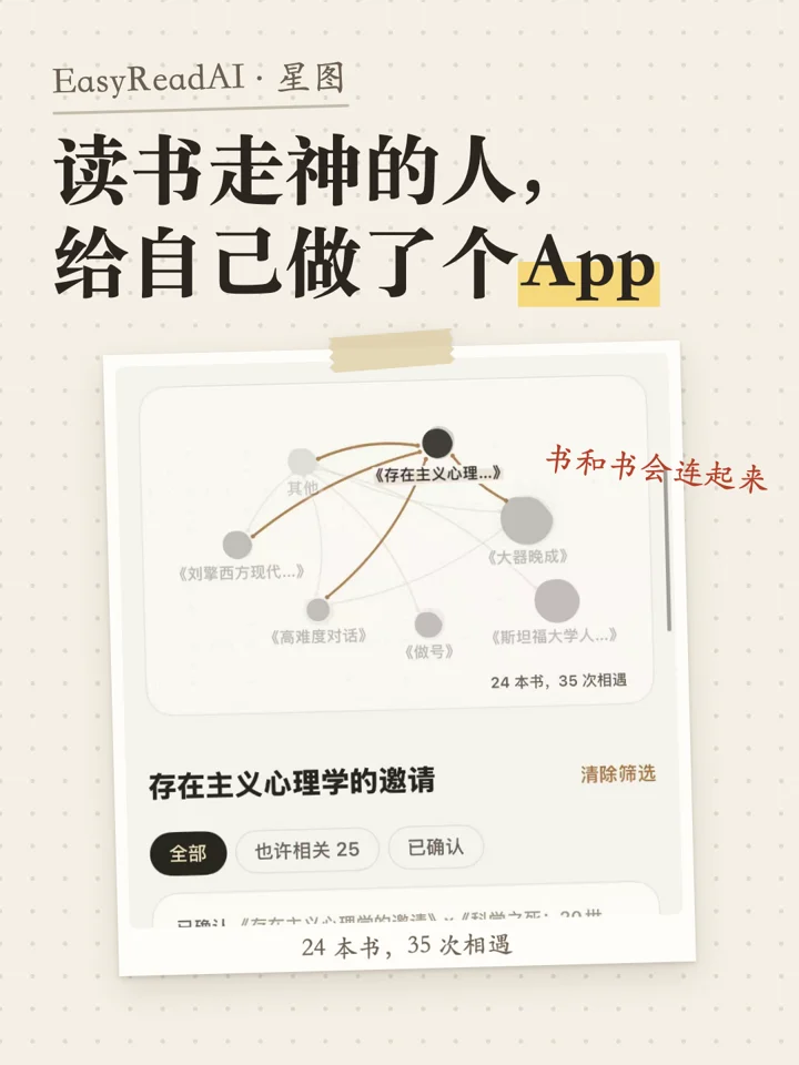 EasyReadAI 宣传封面：读书走神的人，给自己做了个 App
